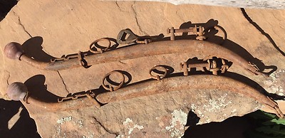 2-Antique Horse Tack Plow Beam Horse/Ox Harness Yoke Primitive(From Omish In MO)