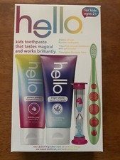 hello Kids 2 Toothpaste/Toothbrush Set. Unicorn Sparkle Dragon Dazzle