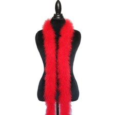 Red 30 Gram Marabou Feather Boa 6 Feet Long Crafting Sewing Trim Wedding