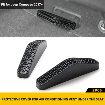 2x Set Seat Under Air Outlet Vent Bezel Cover Trim For Jeep Renegade 2015+ Black