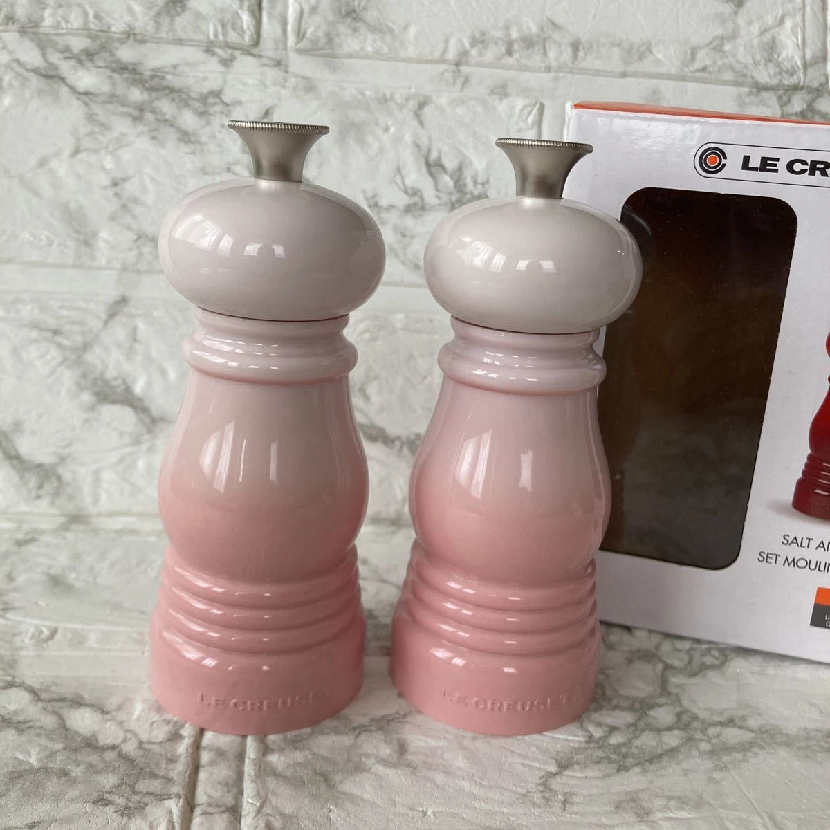 Pink salt cheap and pepper mills