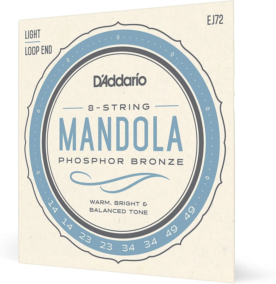 Mandola D'Addario EJ72 Fósforo Bronce J72 Luz 14-49 Cuerdas