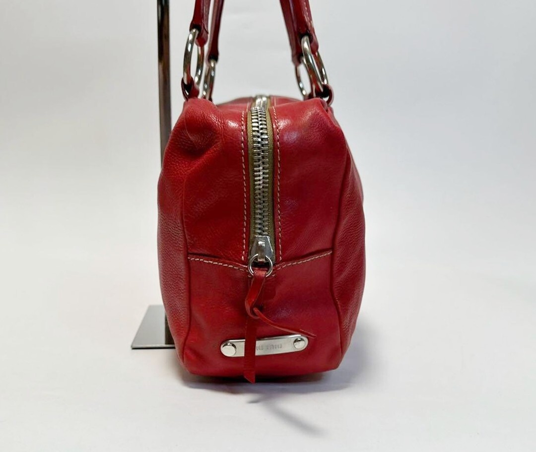 MIU MIU Archive Leather Handbag Shoulder Boston Red 00s y2k Boston