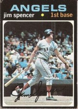 1971 TOPPS # 78 - JIM SPENCER - CALIFORNIA ANGELS - SET BREAK - (stk#2)