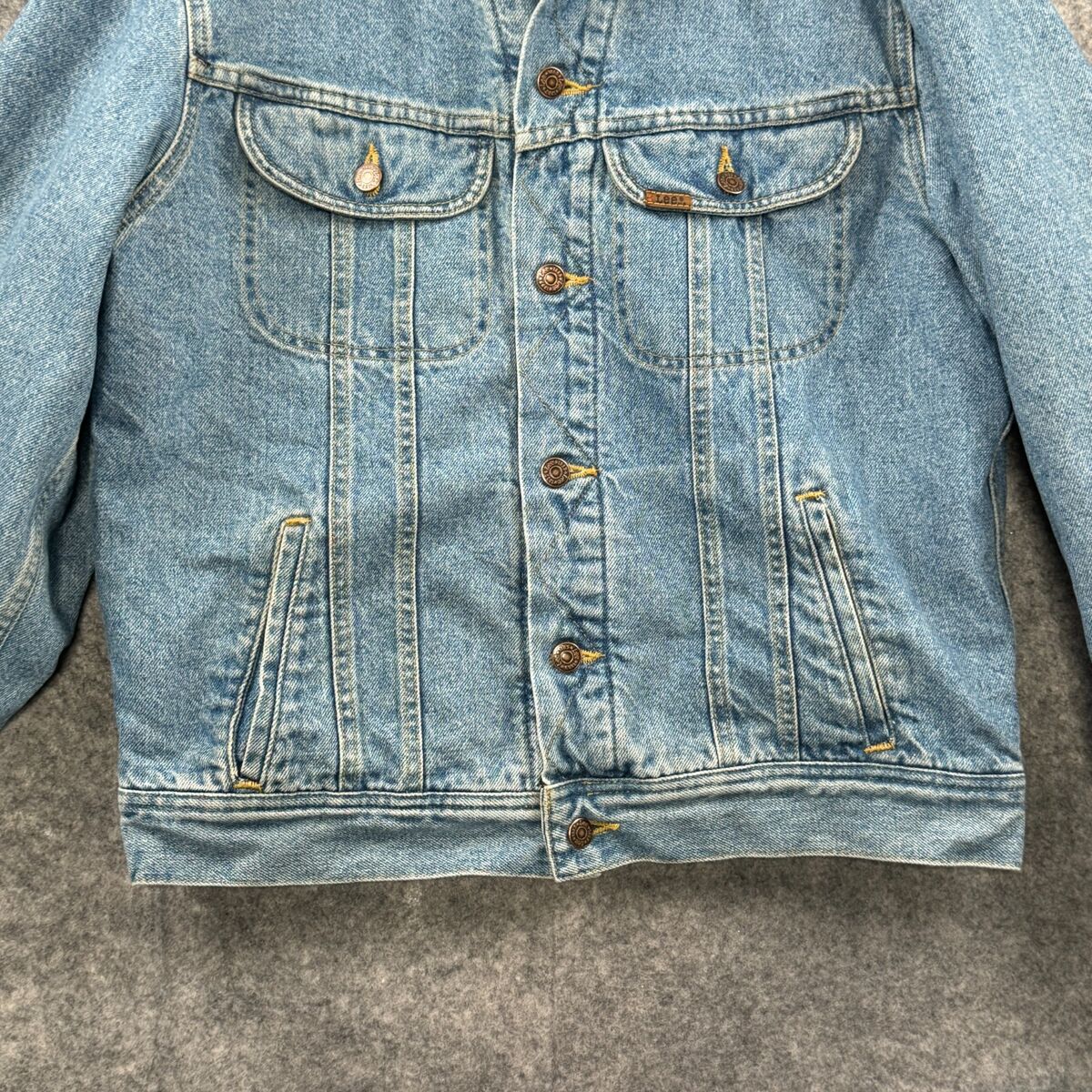 Lee Jacket Coat Mens M Denim Jean VTG 90s Button Blanket Lee Jacket Coat Mens M Denim Jean VTG 90s Button Blanket