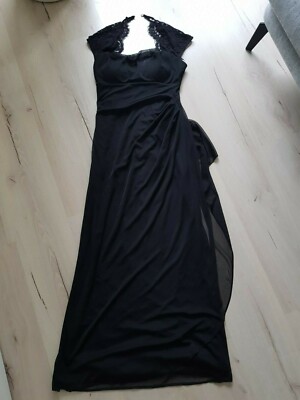 XSCAPE Abendkleid / Ballkleid / Kleid schwarz mit Spitze Gr. 6 / XS