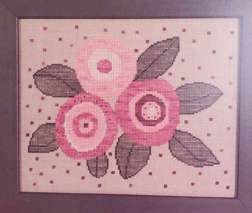 Ewe & Eye Cross Stitch THREE PINK POSIES Sampler Chart 2007 Twisted Threads - Picture 2 of 3