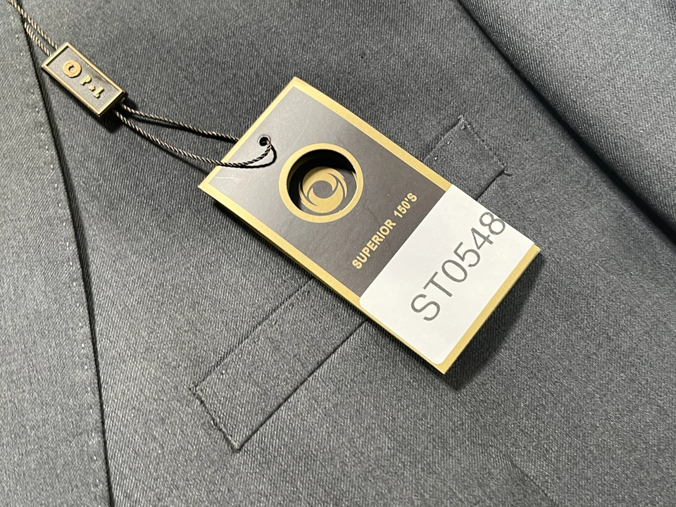 Traje Para Hombres P&L Gris Carbón Calce Ajustado 2 Botones Talla 46S 40W NUEVO Foto 4 de 4