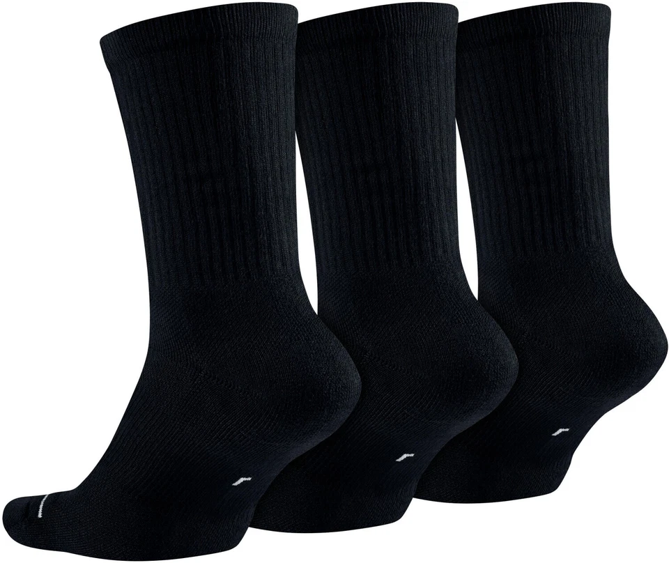 NIKE JORDAN EVERYDAY MAX CREW SOCKS 3PACK - BLACK SX5545-013 - UK2-5 11-14.5 - Image 2 of 4