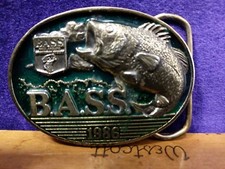 Vintage 1986 Bass Anglers Sportsman Society Limited Edition Belt Buckle Outdoors