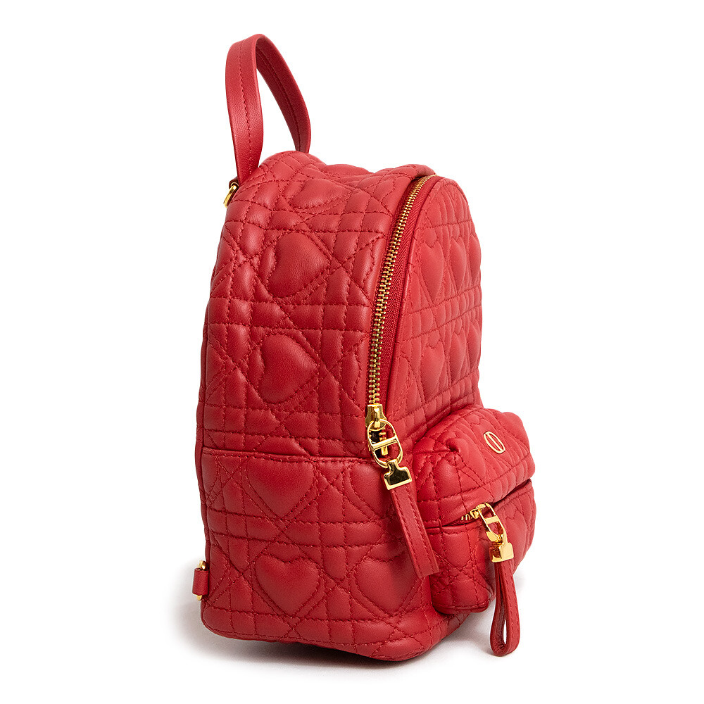 Christian Dior Small Backpack Daypack Shoulder Handbag 3-Way Small Dior Caro Backpack Black Macrocannage Lambskin | DIOR main image 3