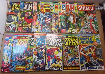 Marvel comic book lot (x15) 1970's Average VG...Thor/Silver Surfer/F. Four etc.