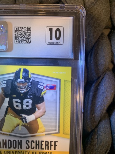2015 Panini Prizm Collegiate DP Autos Brandon Scherff RC #158 Blue #/75 CSG 9/10 - Picture 16 of 24