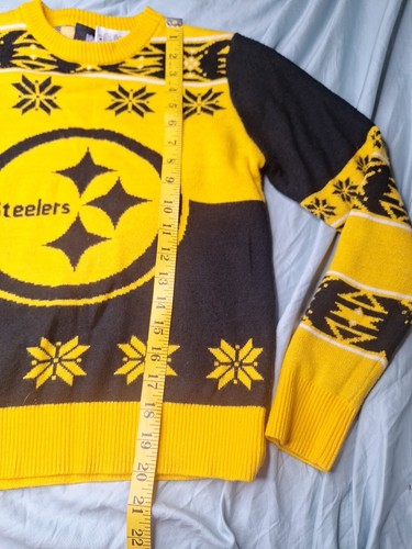 Pittsburgh Steelers Women's Small Klew Eyelash Crewneck Ugly Christmas Sweater - Picture 14 of 16
