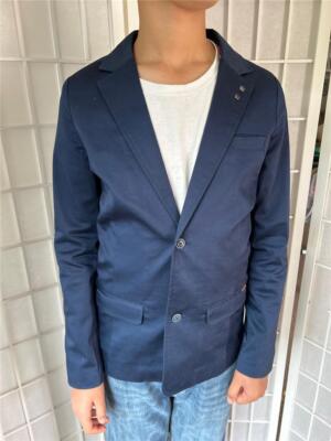 NEW Boys Boboli 12 Navy Blue Cotton Blend Formal Blazer