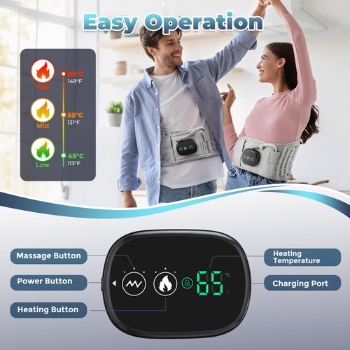 Inflatable Decompression Back Belt with Red Light Heating and Vibration Massager - Picture 13 of 24