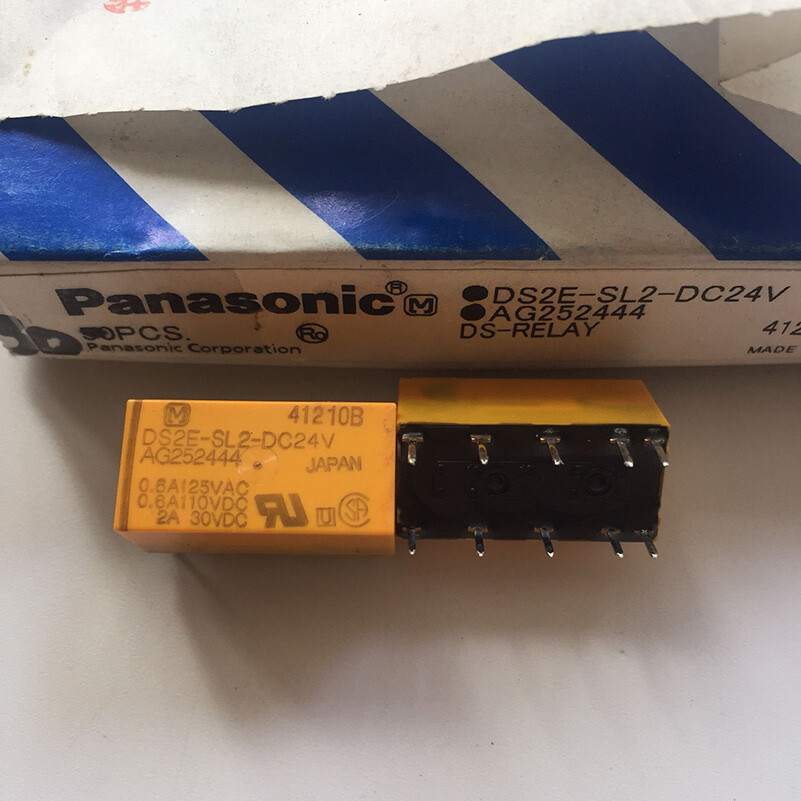 Lot De 10 Relais Panasonic DS2E-SL2-DC24V - 10 Broches, 0.6A 125VAC, 24V DC, Référence AG252444