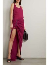 NWT Rick Owens Gathered asymmetric crepe maxi...