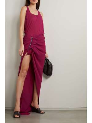 NWT Rick Owens Gathered asymmetric crepe maxi skirt IT 40/US 4