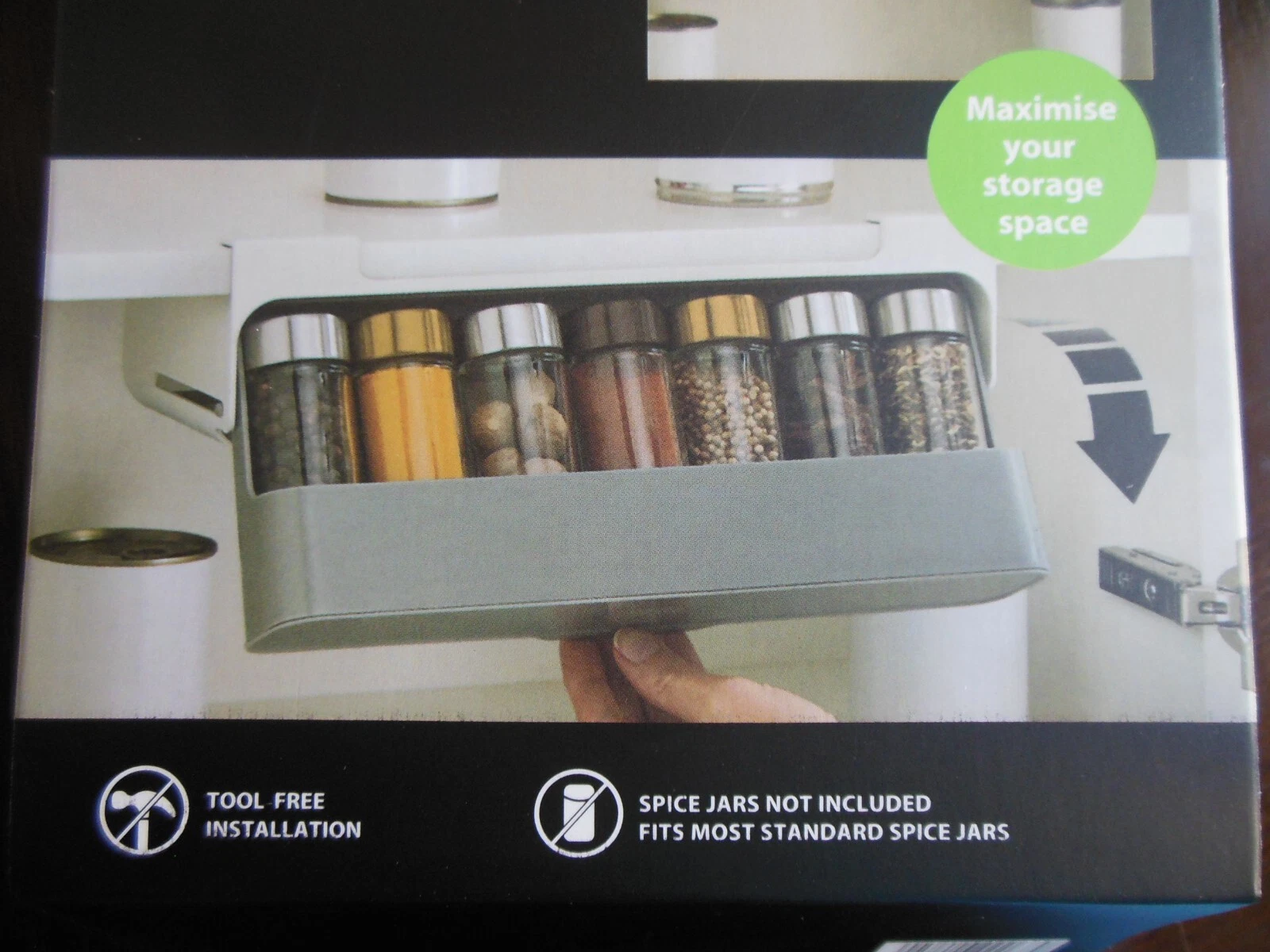 Spice organizer, under shelf rack * kitchen storage * FREE SHIPPING