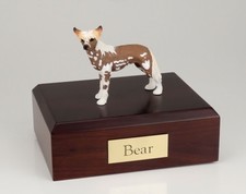 Chinese Crested Dog Pet Funeral Cremation Urn Avail 3 Different Colors  4 Sizes