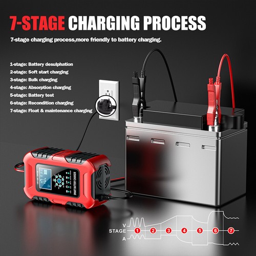 Smart Car Battery Charger 12V 10A/24V 5A Lifepo4 Intelligent Automatic Repair - Picture 7 of 17