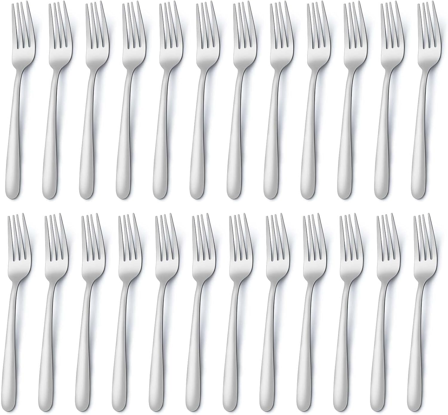 24-Pcs Dinner Forks, 7.1 Inch Forks Silverware, Silverware Forks, Stainless S...
