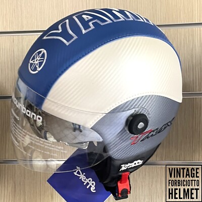 Casco vintage in pelle personalizzato Yamaha Tmax T-Max Visiera e/o  Occhiali | eBay
