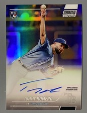 2022 Stadium Club Chrome Tommy Romero Auto Refractor #SCCUA-TRO Rookie RC Rays
