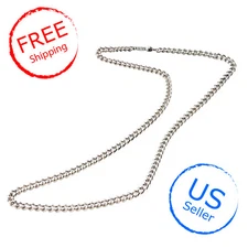 19.5" Authentic Phiten Japan Pure 100% Titanium Original Colored Chain Necklace