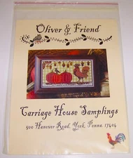 Carriage House Samplings OLIVER & FRIEND Counted Cross Stitch Chart Pack