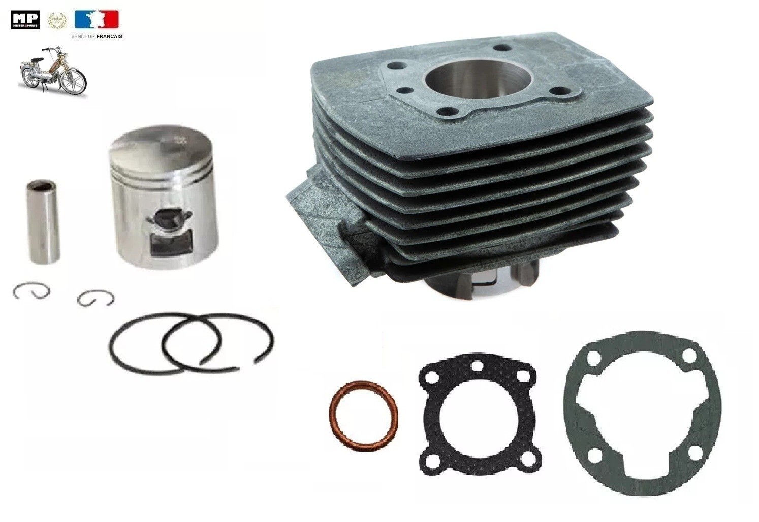 Cylindre piston joint Peugeot 103 pour rénovation mobylette TSA