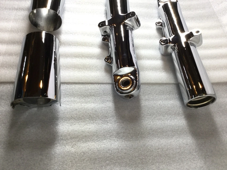 Harley 2014-23 Touring Road King FLHX, patas de horquilla cromadas, intercambio Street Glide Foto 4 de 4