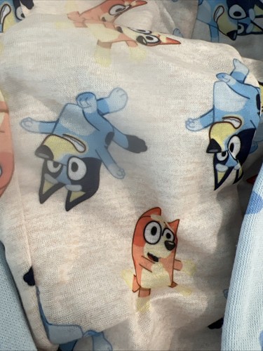 Disney Bluey & Friends Lt Blue Zip Up Kids Sweatshirt Hoodie Size 5 NWT Boys - Picture 2 of 5