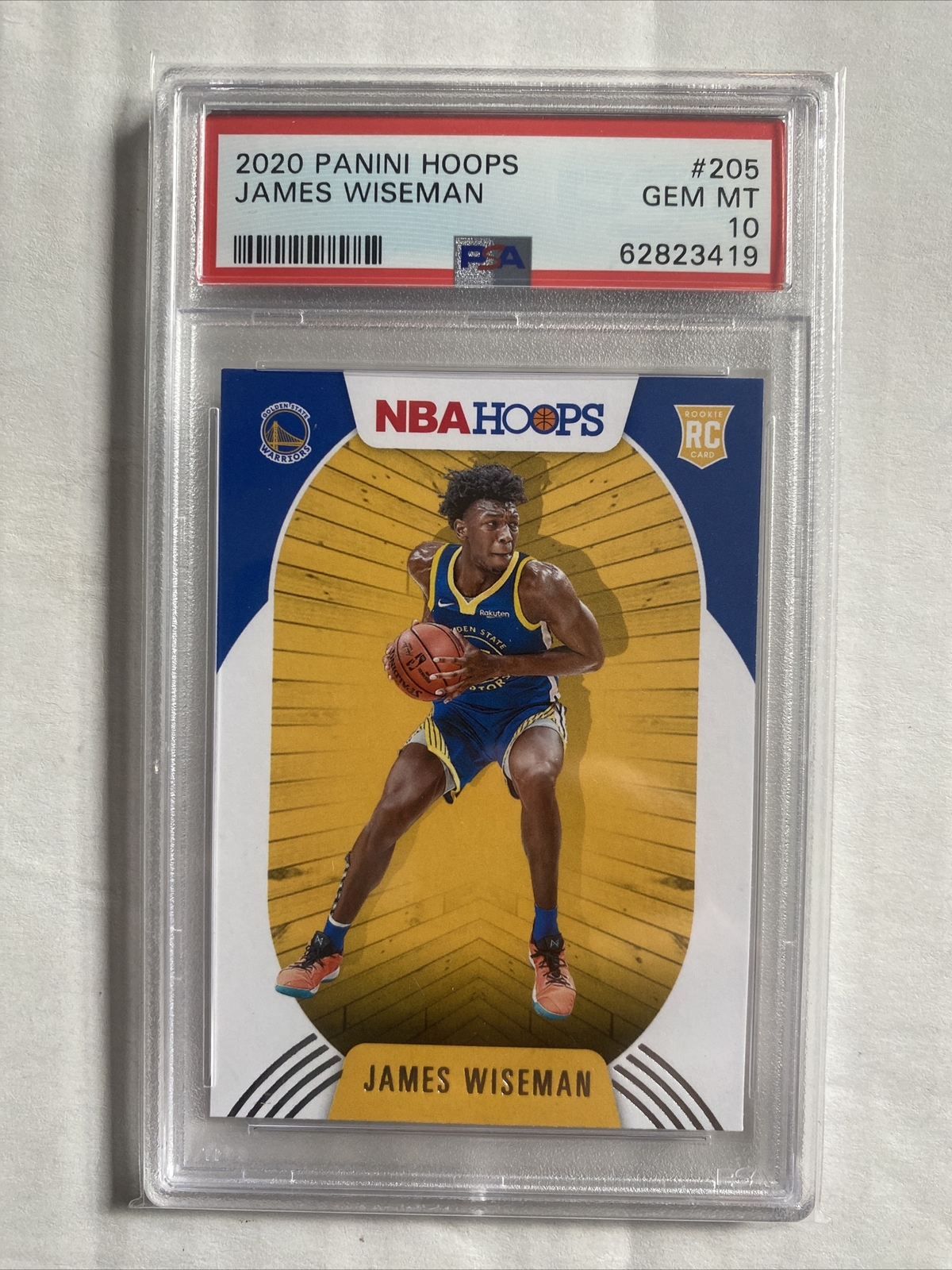 2020-21 Panini NBA Hoops 205 James Wiseman RC Rookie PSA 10 Warriors Gem Mint