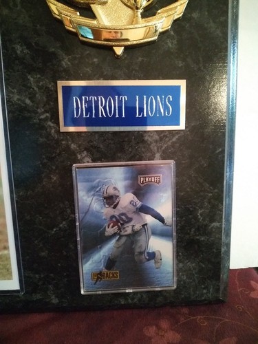 Barry Sanders Detroit Lions Football Sports Plaque 1997 NFL Rushing Champion - Picture 3 of 9