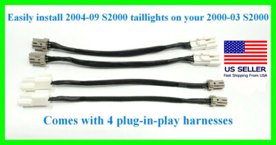 Fits 2000-03 S2000 AP1 to 04-09 AP2 LED Taillight Conversion Harness Tail Light