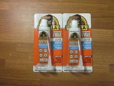 2XGorilla Waterproof Caulk & Seal 100% Silicone Sealant 2.8oz Squeeze Tube White