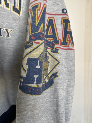 VTG Howard University Hoodie Sweatshirt Pullover Mens XL Gray - Picture 4 of 7