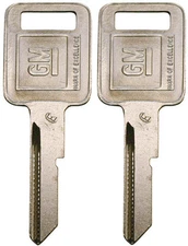 2 NEW GM Logo OEM IGNITION "E" Key Blank Uncut 320404 B44P B44 01154606 56-E