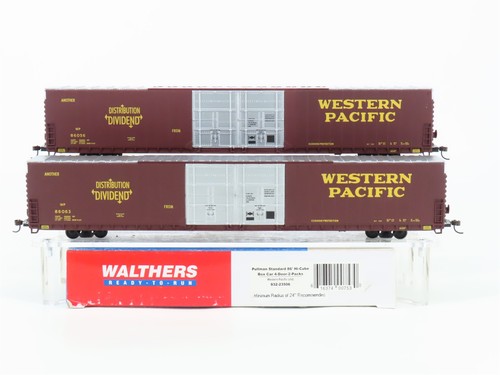 HO Walthers 932-23506 WP "Dividendo de Distribución" P-S 86' Hi-Cube Box Cars Paquete de 2 | Zustand: Used