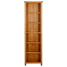 Narrow Bookcase Solid Wood Oak Wooden Book Shelf Organizer Multi Sizes vidaXL