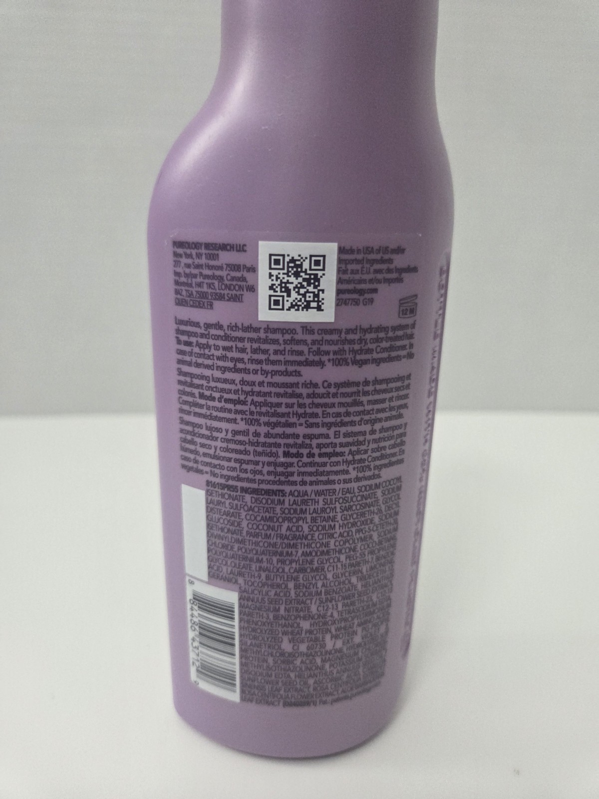 Pureology Hydrate Shampoo For Dry, Color-Treated Hair, 9 fl oz