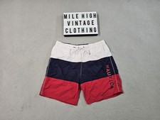 Vintage Nautica Swim Shorts Men's XL Trunks Red Blue White Swimwear Swimming