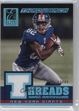 2014 Panini Elite Throwback Threads Prime 2/49 Mario Manningham #31 0k0