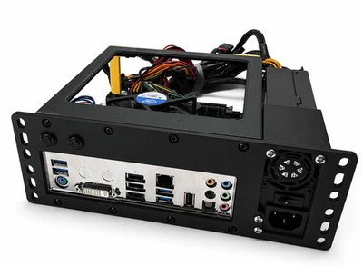2U 10in Rackmount Mini-ITX Flex ATX Enclosure - Compact