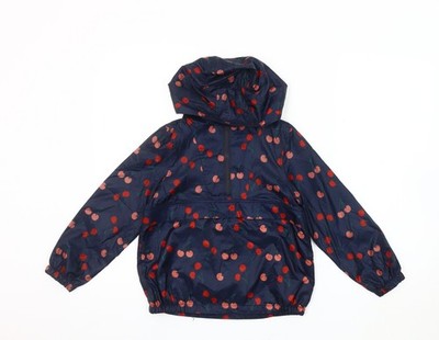Marks and Spencer Mädchen Anorak blau mit Kapuze 7-8 Jahre