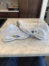 Reebok Panini ES22 Color Blast Leather Basketball Sneakers Speckled White