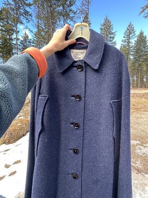 Wool Coat Burberry Navy Blue Burberry Brit Woolcashmere Pea Coat