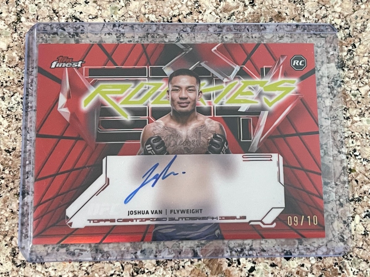 2025 Topps Finest UFC Red Black Vapor Autograph - JOSHUA VAN /10 